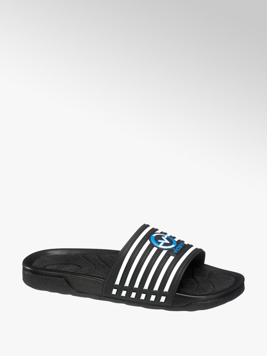 Slides von Vty in schwarz DEICHMANN Adilette CLOUDFOAM SPLASH von adidas in blau DEICHMANN